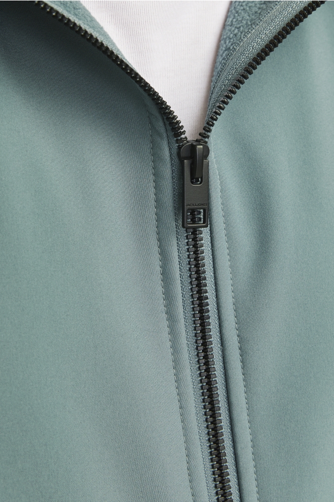 Jack & Jones blauwe heren jas | Close up