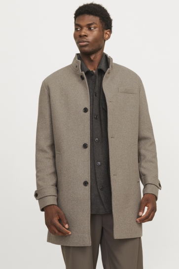 Jack & Jones JJEMELTON WOOL COAT SN 12258672 GREIGE