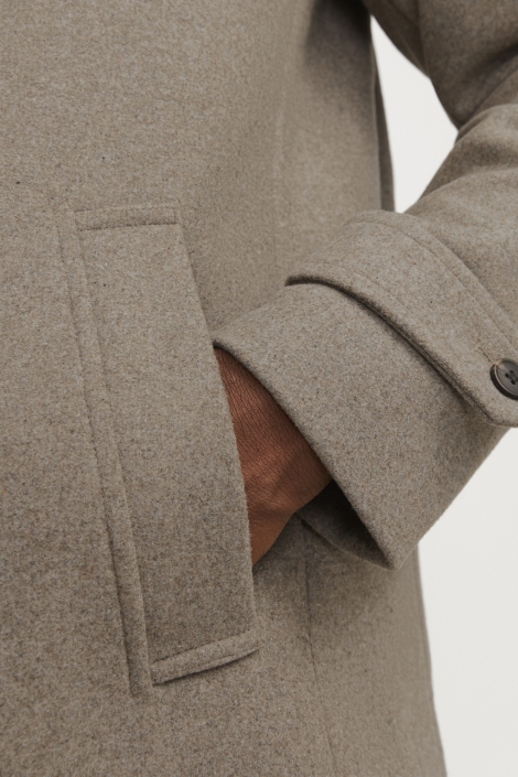 Jack & Jones camel heren jas | Close up