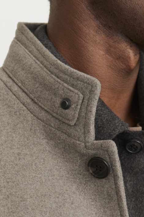 Jack & Jones camel heren jas | Close up