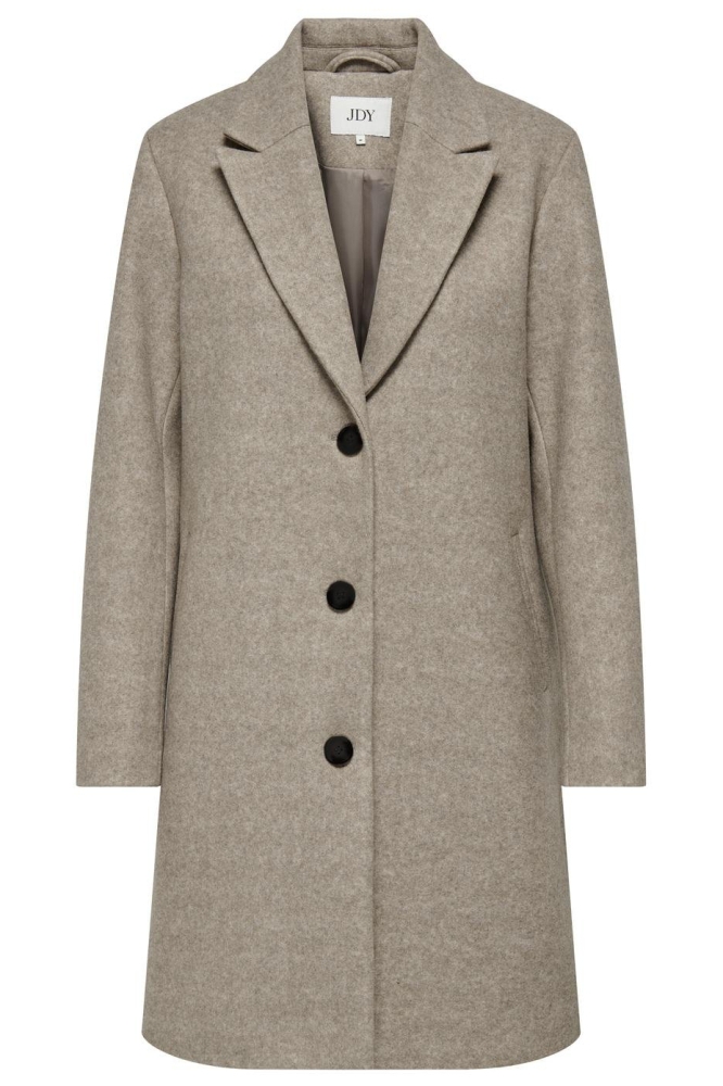 Jacqueline de Yong beige dames jas | Vooraanzicht