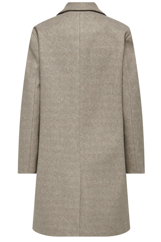 Jacqueline de Yong beige dames jas | Achteraanzicht