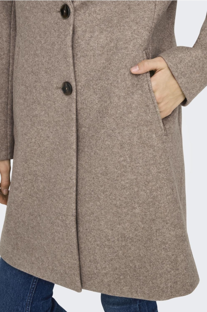 Jacqueline de Yong beige dames jas | Close up