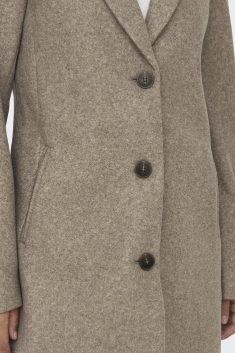 Jacqueline de Yong beige dames jas | Close up