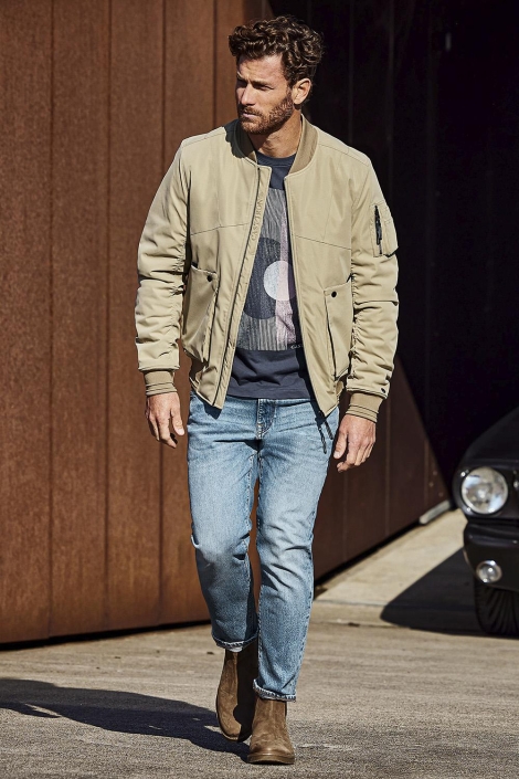 Cast Iron beige heren jas | Sfeerbeeld, In situatie