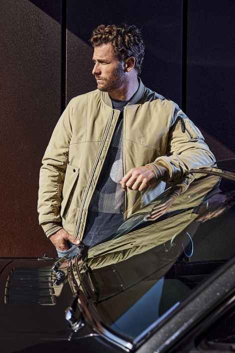 Cast Iron beige heren jas | Sfeerbeeld, In situatie