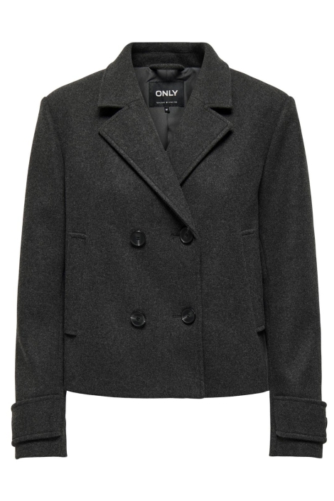 Only grijze dames jas | Vooraanzicht