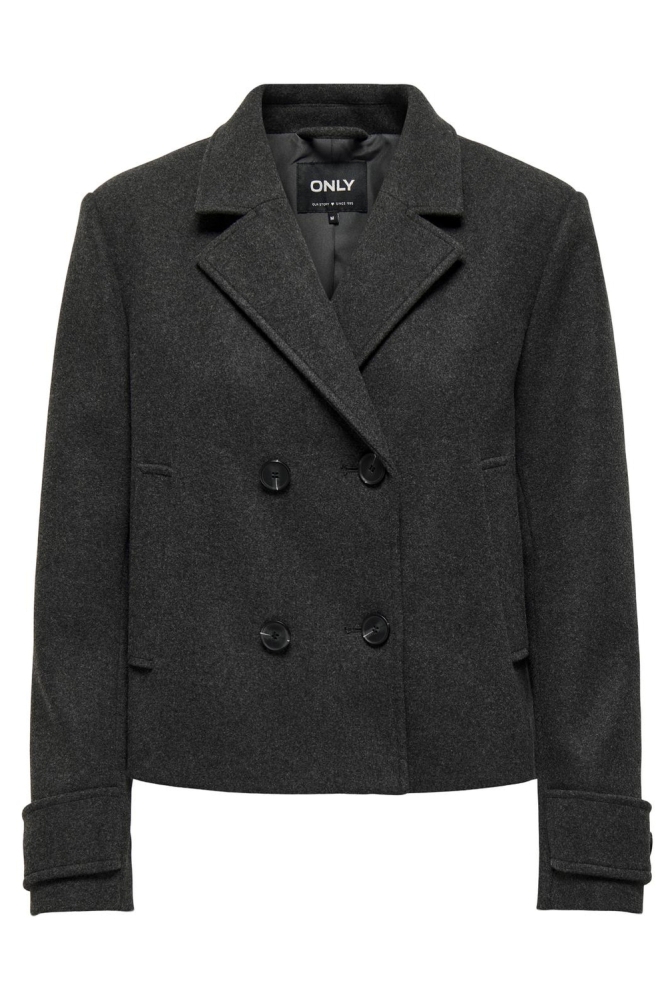 Only grijze dames jas | Vooraanzicht