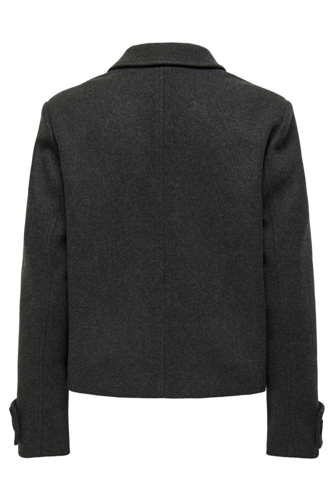 Only grijze dames jas | Achteraanzicht