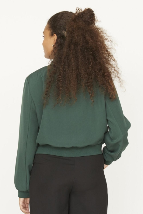 SisterS point groene dames jas | Model achteraanzicht