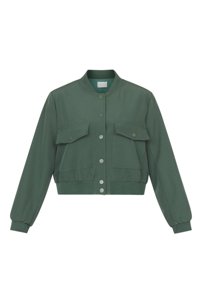 SisterS point groene dames jas | Vooraanzicht