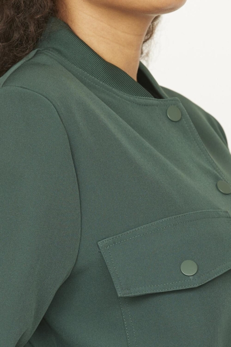 SisterS point groene dames jas | Model zijaanzicht