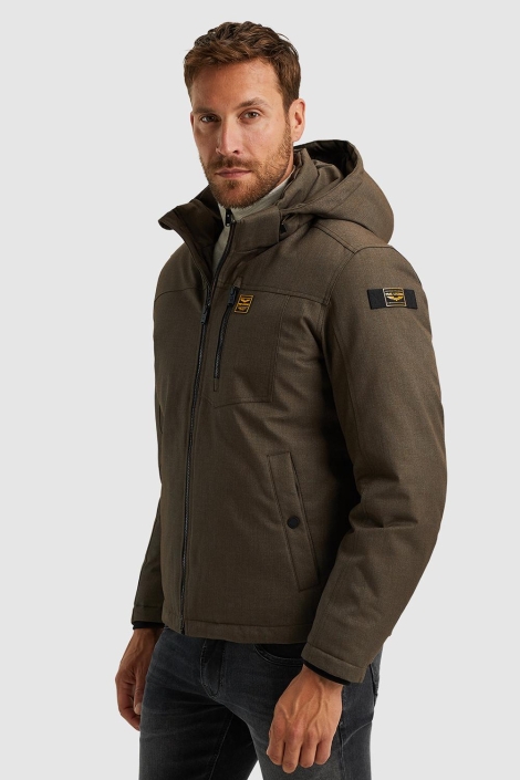 PME legend groene heren jas | Model zijaanzicht