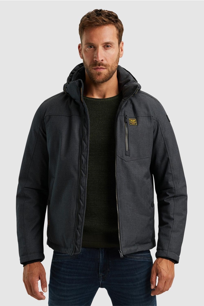 PME legend blauwe heren jas | Model vooraanzicht