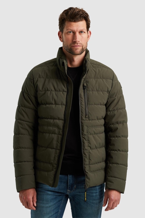 PME legend groene heren jas | Model vooraanzicht