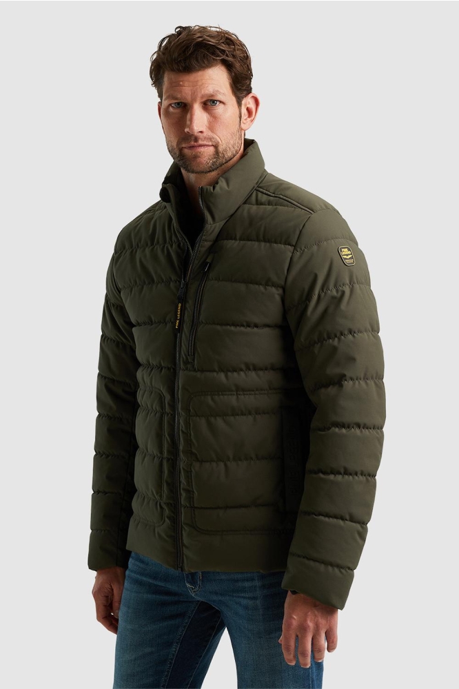 PME legend groene heren jas | Model vooraanzicht