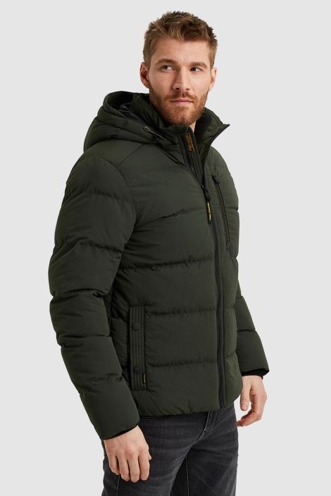 PME legend groene heren jas | Model vooraanzicht