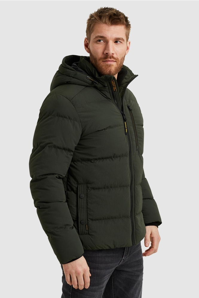 PME legend groene heren jas | Model vooraanzicht
