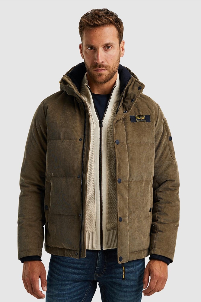 PME legend groene heren jas | Model vooraanzicht