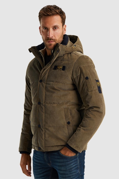 PME legend groene heren jas | Model vooraanzicht