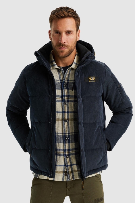 PME legend blauwe heren jas | Model vooraanzicht