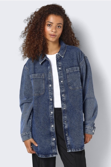 Noisy may Jas NMALVA L/S DENIM SHACKET AZ351MB 27029309 MEDIUM BLUE DENIM