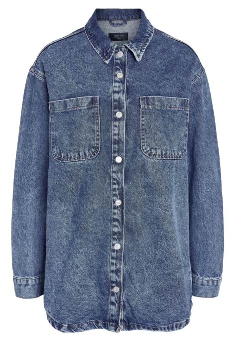 Noisy may blauwe dames jas | Vooraanzicht