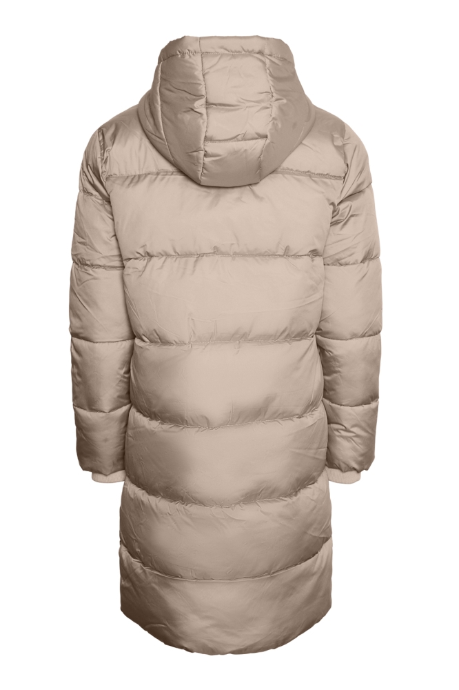 Pieces beige dames jas | Achteraanzicht