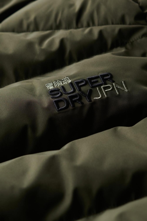 Superdry groene heren jas | Kleurstaal