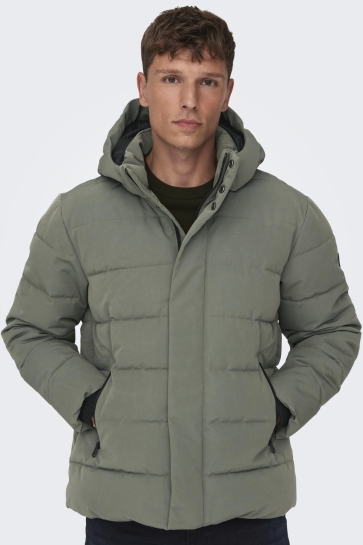 Only & Sons Jas ONSCAYSON PUFFA OTW NOOS 22019598 CASTOR GRAY