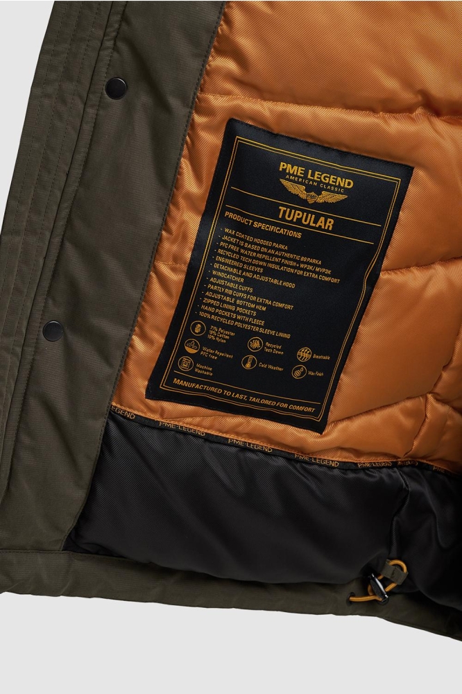 PME legend groene heren jas | Close up