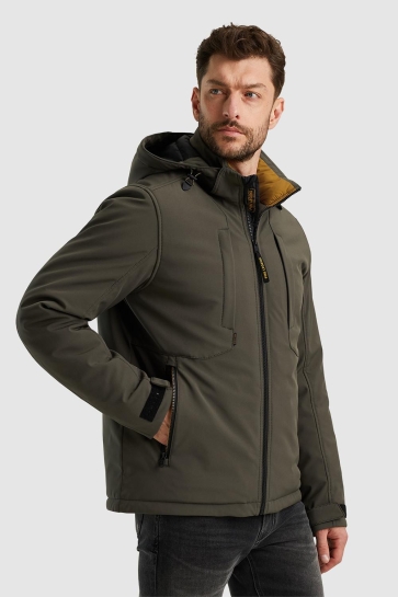 PME legend semi long jacket hawkdown soft she Groen