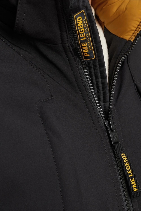PME legend zwarte heren jas | Close up
