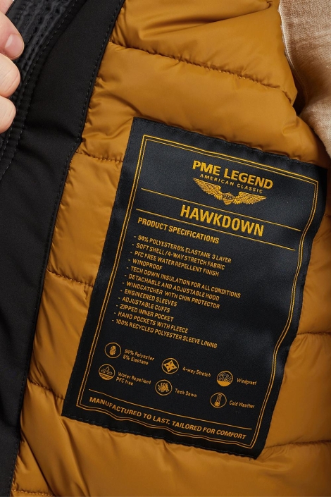 PME legend zwarte heren jas | Close up