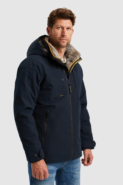 PME legend blauwe heren jas | Model vooraanzicht