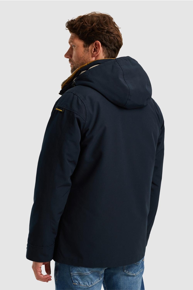 PME legend blauwe heren jas | Model achteraanzicht