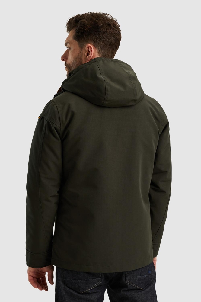 PME legend groene heren jas | Model achteraanzicht