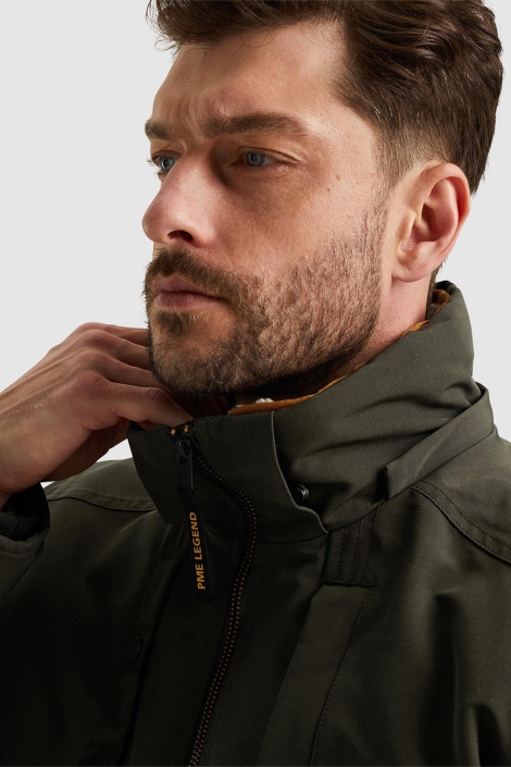 PME legend groene heren jas | Close up