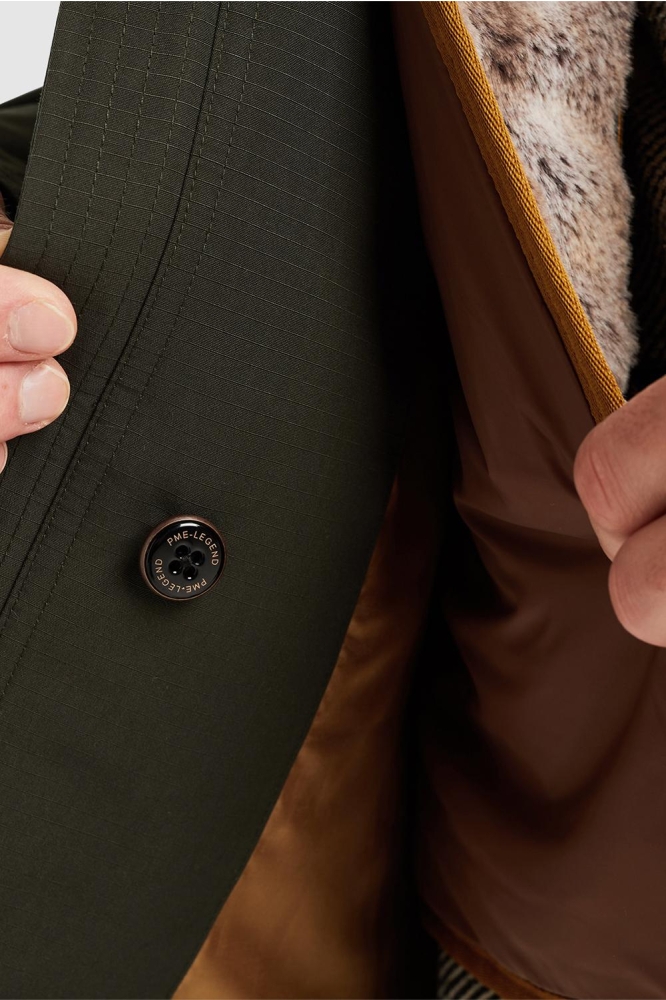 PME legend groene heren jas | Close up