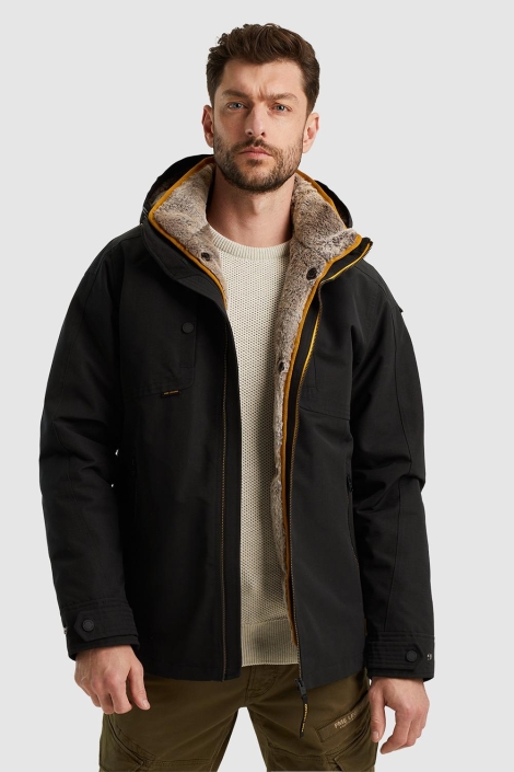 PME legend zwarte heren jas | Model vooraanzicht