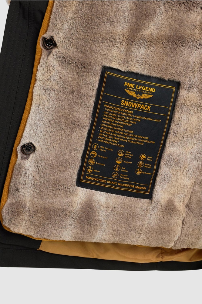 PME legend zwarte heren jas | Close up