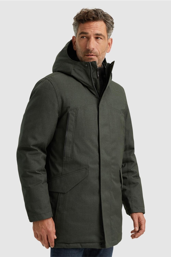 Vanguard groene heren jas | Model zijaanzicht