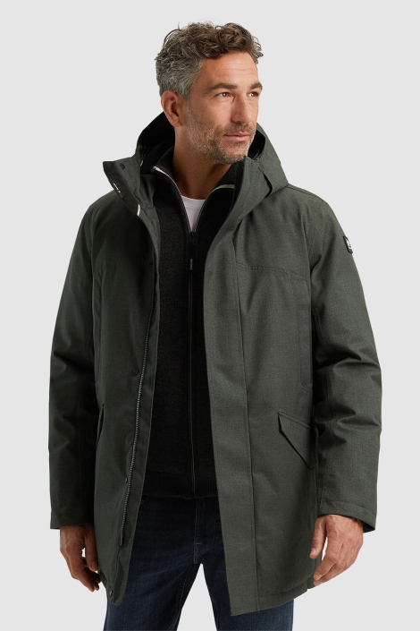 Vanguard groene heren jas | Model vooraanzicht