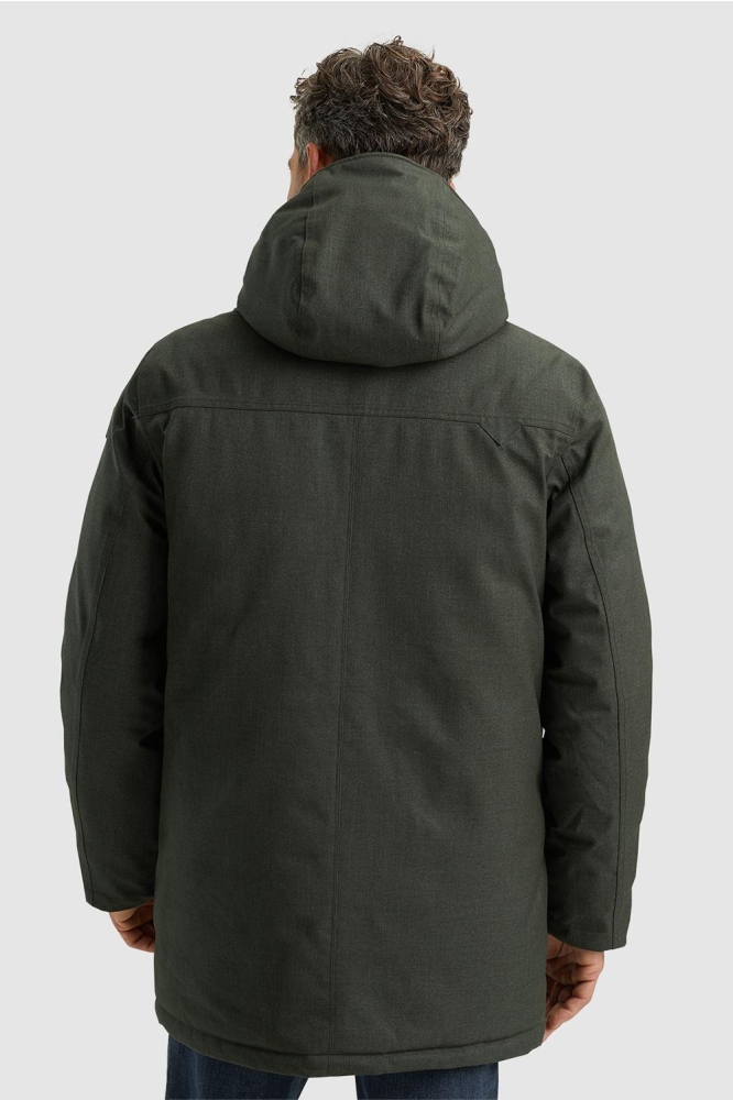 Vanguard groene heren jas | Model achteraanzicht