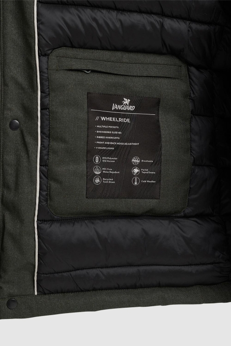 Vanguard groene heren jas | Close up