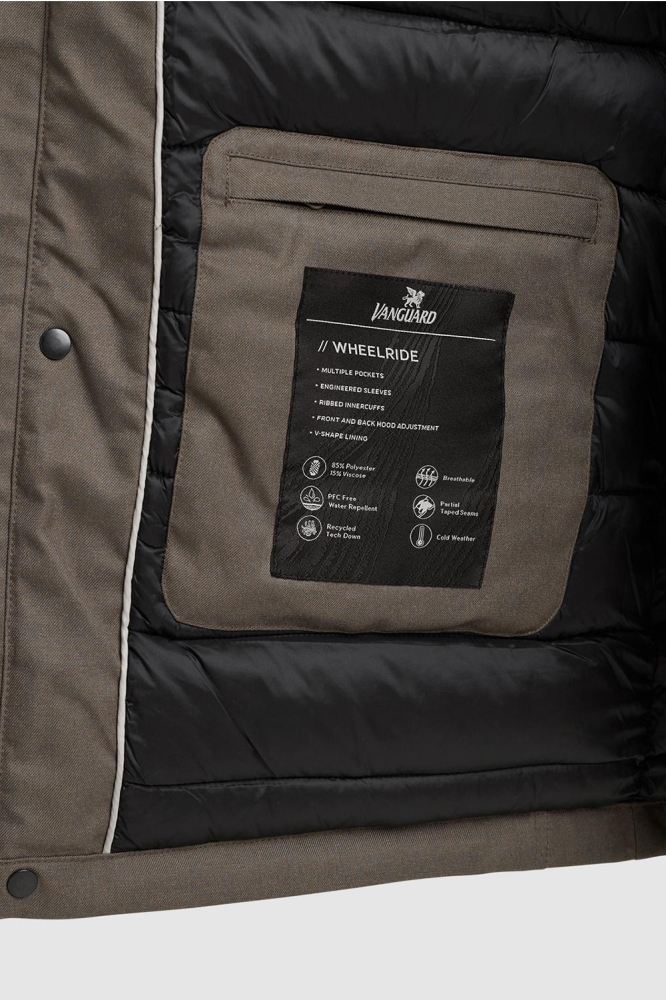 Vanguard bruine heren jas | Close up