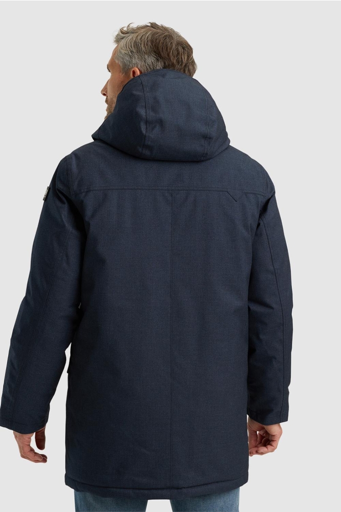 Vanguard blauwe heren jas | Model achteraanzicht
