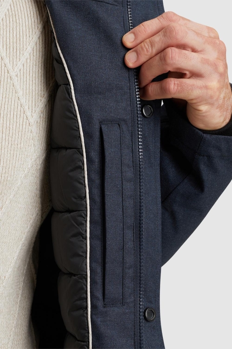 Vanguard blauwe heren jas | Close up