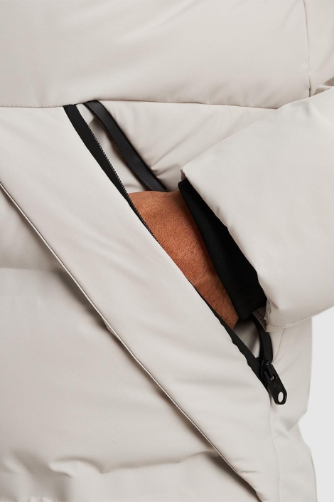 Cast Iron grijze heren jas | Close up