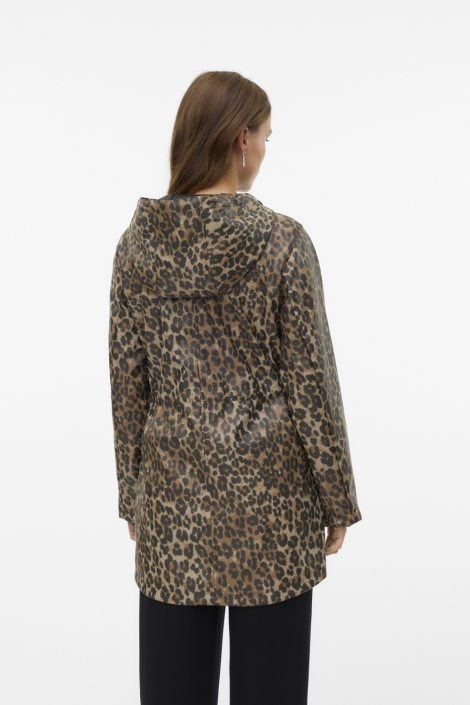 Vero Moda beige dames jas | Model achteraanzicht